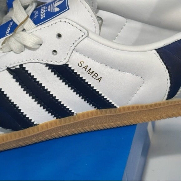Adidas Samba OG Original "Cloud White/Night Indigo/Gum" Women’s sneakers Size 6 - Picture 5 of 16